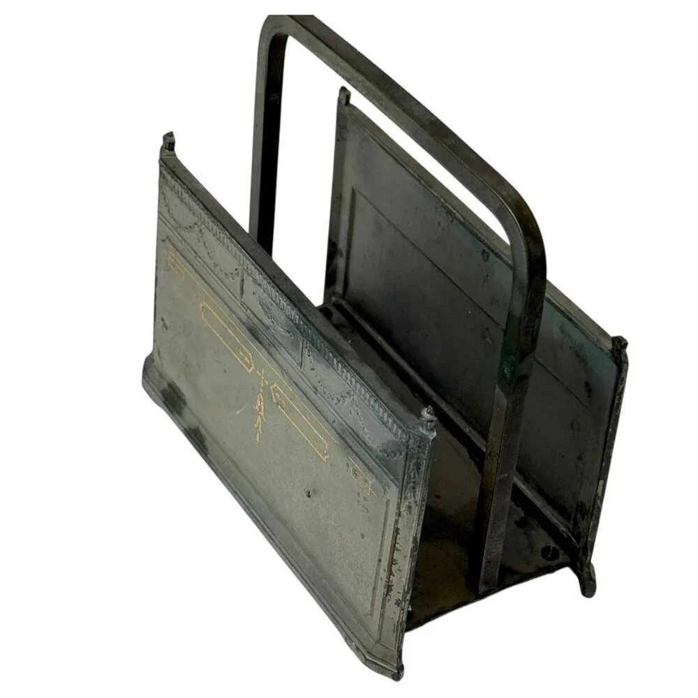 Benedict Adam-Verd Letter Holder Antique Desk Accessory Rare Find! Heavy Bronze